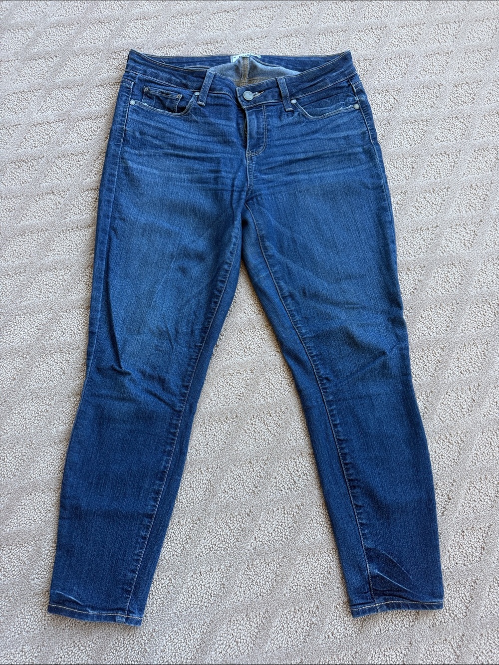 PAIGE Indigo Blue Skinny Jeans — Classic Slim Fit